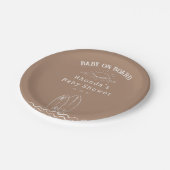 ベビーオンボードニュートラルベビーシャワーウェルカム ペーパープレート (アングル)