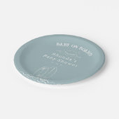 ベビーオンボードニュートラルベビーシャワーウェルカム ペーパープレート (アングル)