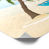 ベビーオンボードビーチサーフィンベビーシャワーウェルカム ポスター (角)