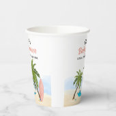 ベビーオンボードビーチサーフィンベビーシャワー 紙コップ (左)