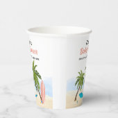 ベビーオンボードビーチサーフィンベビーシャワー 紙コップ (右)