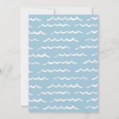 ベビーオンボードビーチサーフツインベビーシャワー 招待状 (裏面)