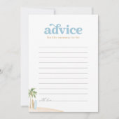 ベビーオンボードビーチサーフベビーシャワーアドバイスカード 招待状 (正面)