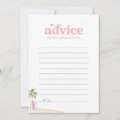 ベビーオンボードビーチサーフベビーシャワーアドバイスカード 招待状 (正面)