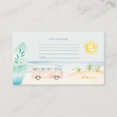 ベビーオンボードビーチサーフベビーシャワーノートベビー エンクロージャーカード (正面)