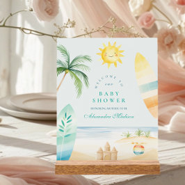 ベビーオンボードビーチサーフベビーシャワー アクリルサイン