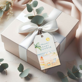 ベビーオンボードビーチサーフベビーシャワー ギフトタグ