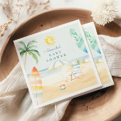 ベビーオンボードビーチサーフベビーシャワー スタンダードカクテルナプキン