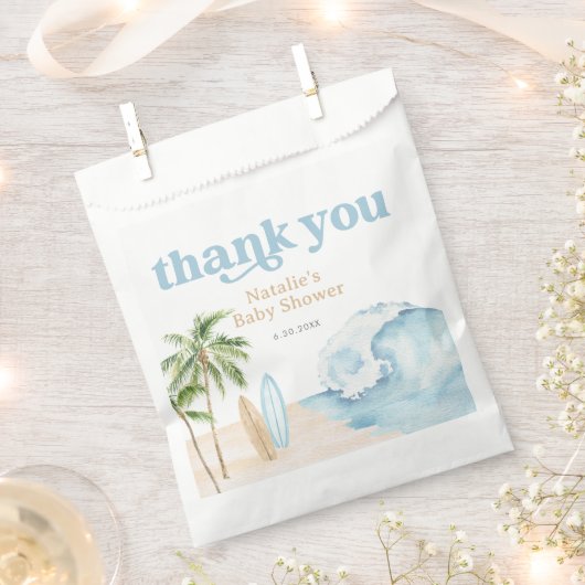 ベビーオンボードビーチサーフベビーシャワー フェイバーバッグ (クリップ留めされた状態)