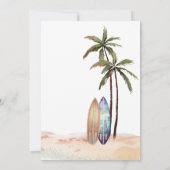 ベビーオンボードビーチサーフベビーシャワー 招待状 (裏面)