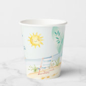 ベビーオンボードビーチサーフベビーシャワー 紙コップ (裏面)