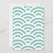 ベビーオンボードビーチサーフボーイベビーシャワーバイメール 招待状 (裏面)