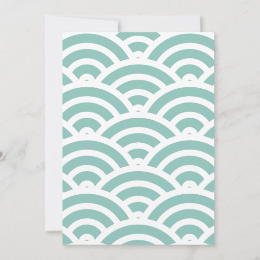 ベビーオンボードビーチサーフボーイベビーシャワーバイメール 招待状 (裏面)