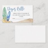 ベビーオンボードビーチベビーシャワーおむつラッフル エンクロージャーカード (正面/裏面)