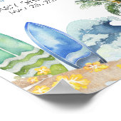 ベビーオンボードビーチベビーシャワーウェルカム ポスター (角)