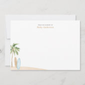 ベビーオンボードビーチベビーシャワーサンキューカード サンキューカード (正面)