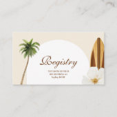 ベビーオンボードビーチベビーシャワーレジストリ エンクロージャーカード (正面)