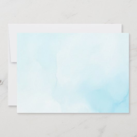 ベビーオンボードビーチベビーシャワー写真 招待状 (裏面)