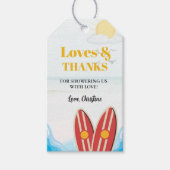 ベビーオンボードビーチベビーシャワー感謝していユー ギフトタグ (正面)