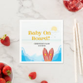 ベビーオンボードビーチベビーシャワー感謝していユー スタンダードカクテルナプキン (インサイチュ)