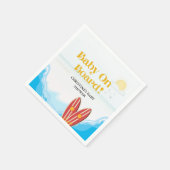 ベビーオンボードビーチベビーシャワー感謝していユー スタンダードカクテルナプキン (角)