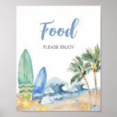 ベビーオンボードビーチベビーシャワー食品 ポスター (正面)