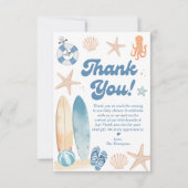ベビーオンボードビーチベビーシャワー サンキューカード (正面)