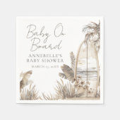 ベビーオンボードビーチベビーシャワー スタンダードカクテルナプキン (正面)