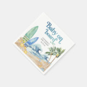 ベビーオンボードビーチベビーシャワー スタンダードカクテルナプキン (角)