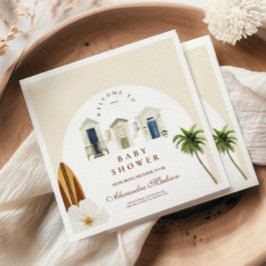 ベビーオンボードビーチベビーシャワー スタンダードカクテルナプキン