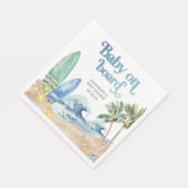 ベビーオンボードビーチベビーシャワー スタンダードランチョンナプキン (角)