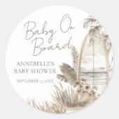 ベビーオンボードビーチベビーシャワー ラウンドシール (正面)