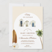 ベビーオンボードビーチベビーシャワー 招待状 (正面)