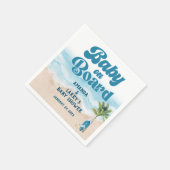 ベビーオンボードビーチボーイベビーシャワー スタンダードカクテルナプキン (角)