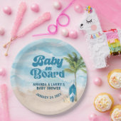 ベビーオンボードビーチボーイベビーシャワー ペーパープレート (パーティー)