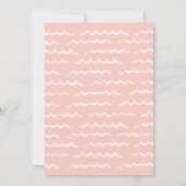 ベビーオンボードピンクサーフボードガールベビーシャワー 招待状 (裏面)