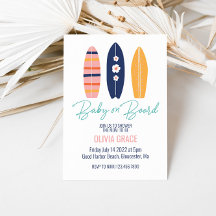 ベビーオンボードピンクサーフボードベビーシャワー