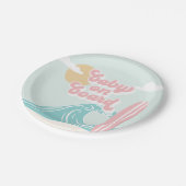 ベビーオンボードピンクビーチベビーシャワー ペーパープレート (アングル)