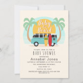 ベビーオンボードファンジェンダーニュートラル赤ちゃんシャワー招待客 招待状 (正面)
