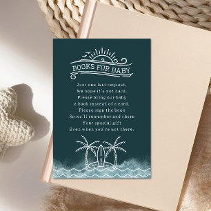ベビーオンボードブックリクエスト石板ブルーベビーシャワー 招待状