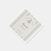 ベビーオンボードブルーエレガントセイボートベビーシャワー スタンダードカクテルナプキン (角)