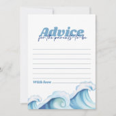 ベビーオンボードベビーシャワーアドバイスカード 招待状 (正面)