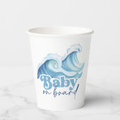ベビーオンボードベビーシャワーカップ、サーフベビーシャワー 紙コップ (裏面)