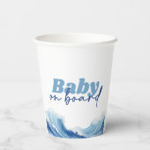 ベビーオンボードベビーシャワーカップ、サーフベビーシャワー 紙コップ (裏面)