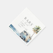 ベビーオンボードベビーシャワーサーフビーチ スタンダードカクテルナプキン (角)