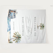 ベビーオンボードベビーシャワーサーフビーチ タペストリー (正面(横))