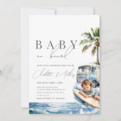 ベビーオンボードベビーシャワーサーフビーチ 招待状 (正面)