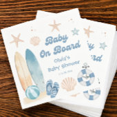 ベビーオンボードベビーシャワーサーフボードビーチ スタンダードカクテルナプキン