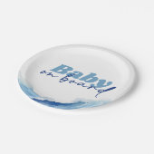 ベビーオンボードベビーシャワープレート、サーフベビーシャワー ペーパープレート (アングル)