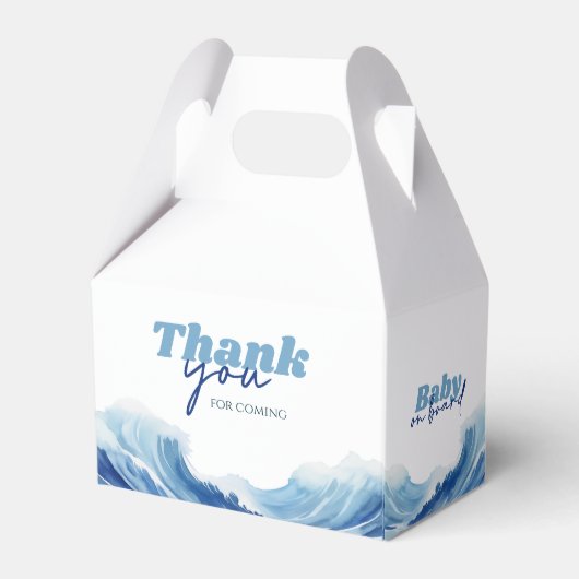 ベビーオンボードベビーシャワーボックス、サーフベビーシャワー フェイバーボックス (裏面サイド)